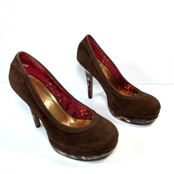 NEW Baby Phat Women's Stiletto Platform Pump Brown & Tortoise Shell Shoes 7.5M - Picture 2 of 13